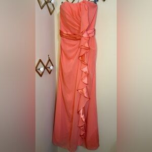 David's Bridal Coral Dress